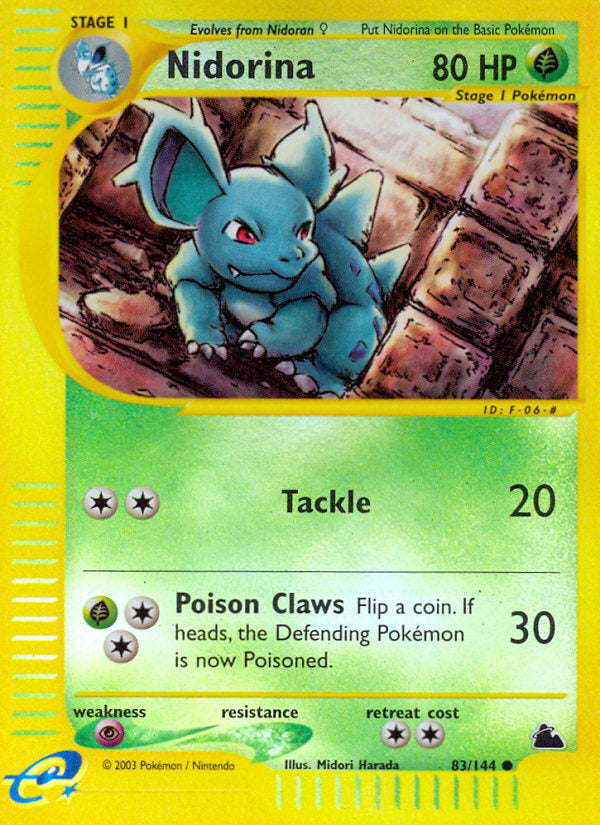 E-Series Skyridge Nidorina #83/144 reverse holo
